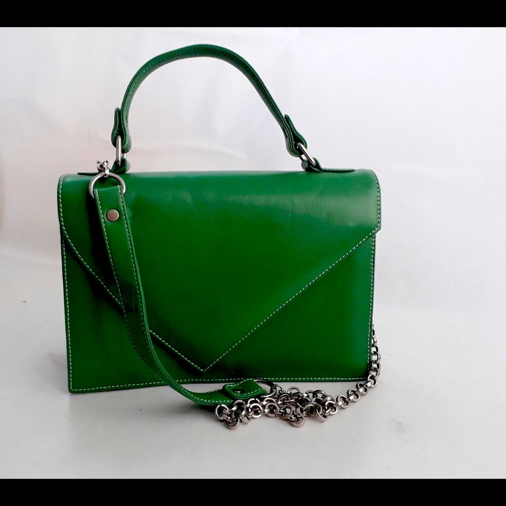 Genuine Leather Green Purse.